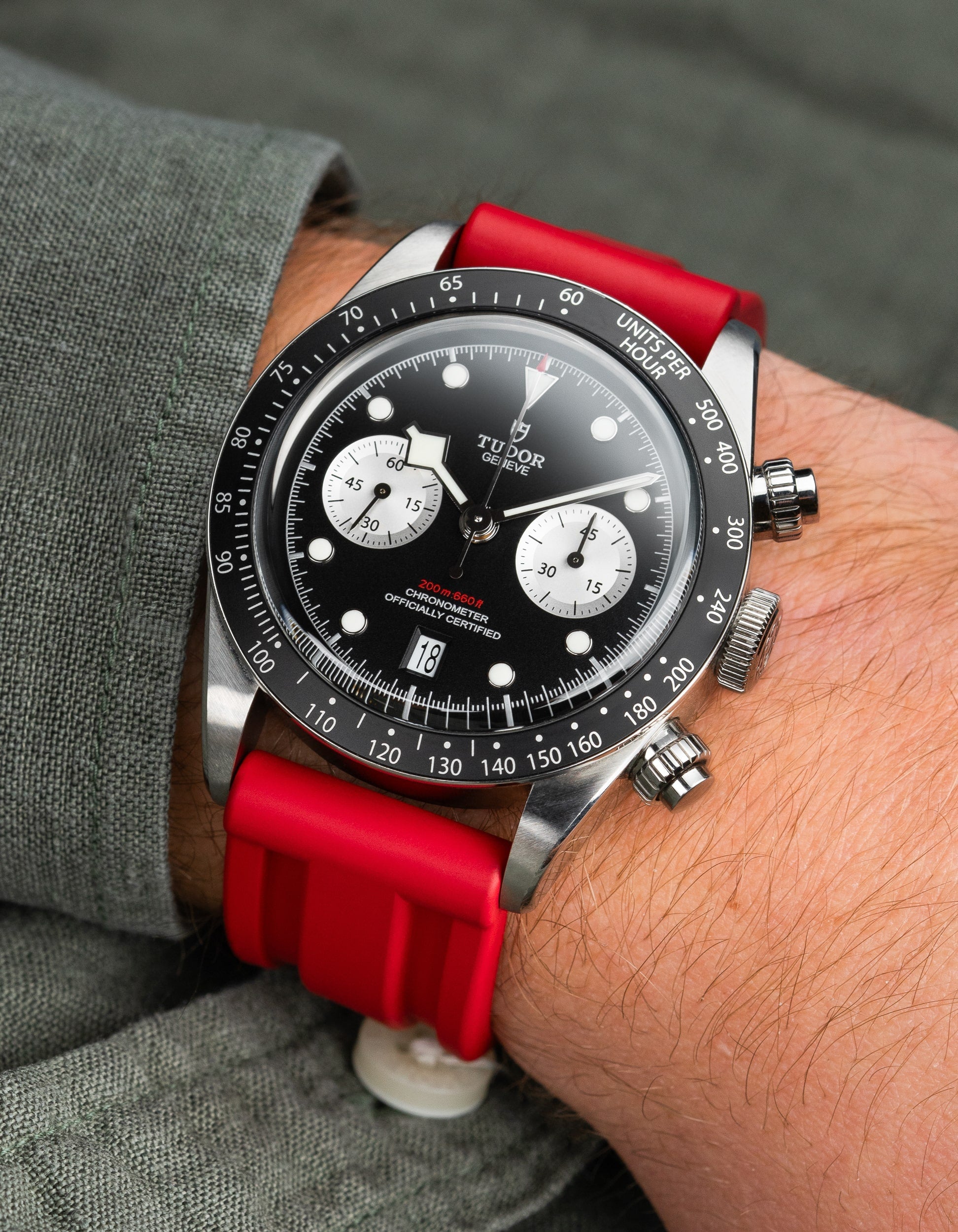 Rubber Strap for Tudor Black Bay Chrono