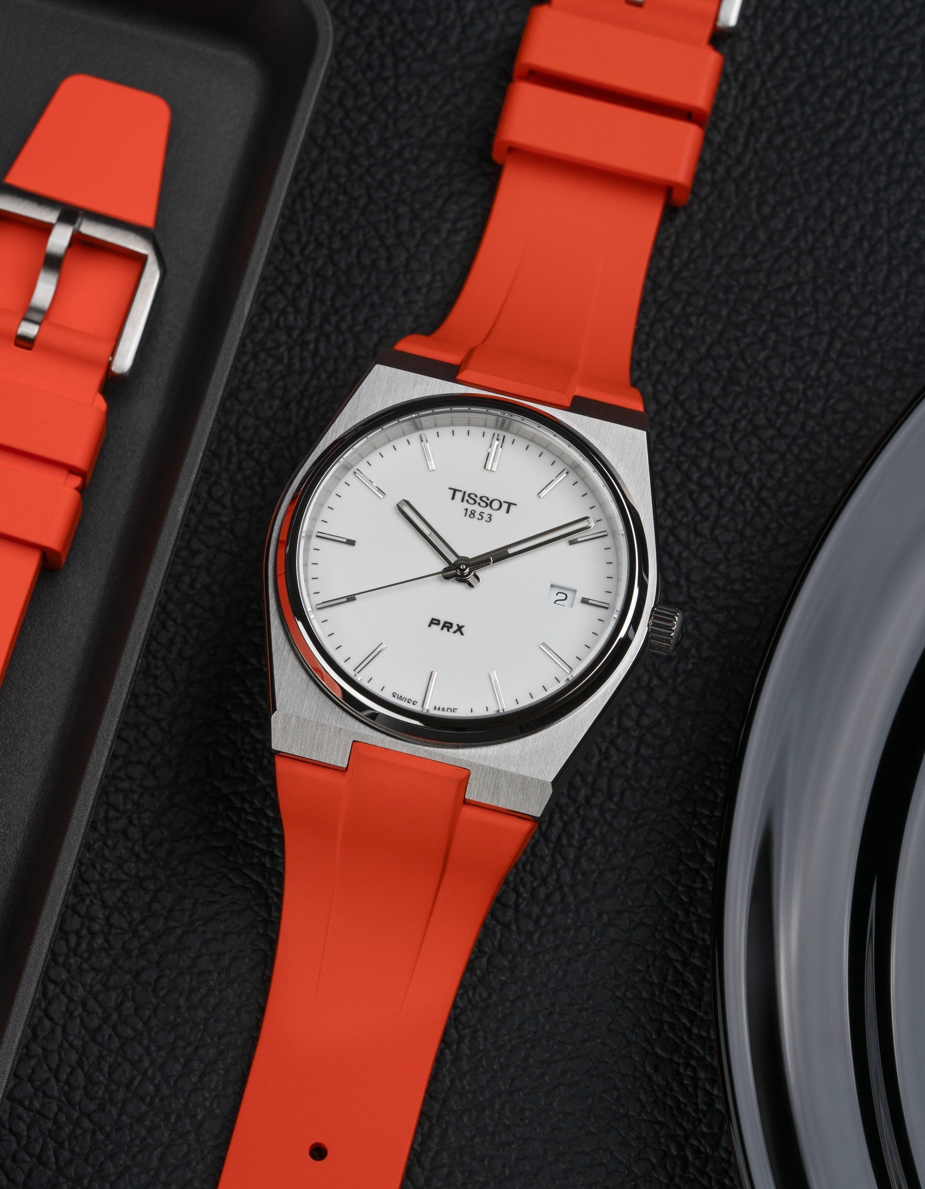 FKM Rubber Strap For Tissot PRX - Orange