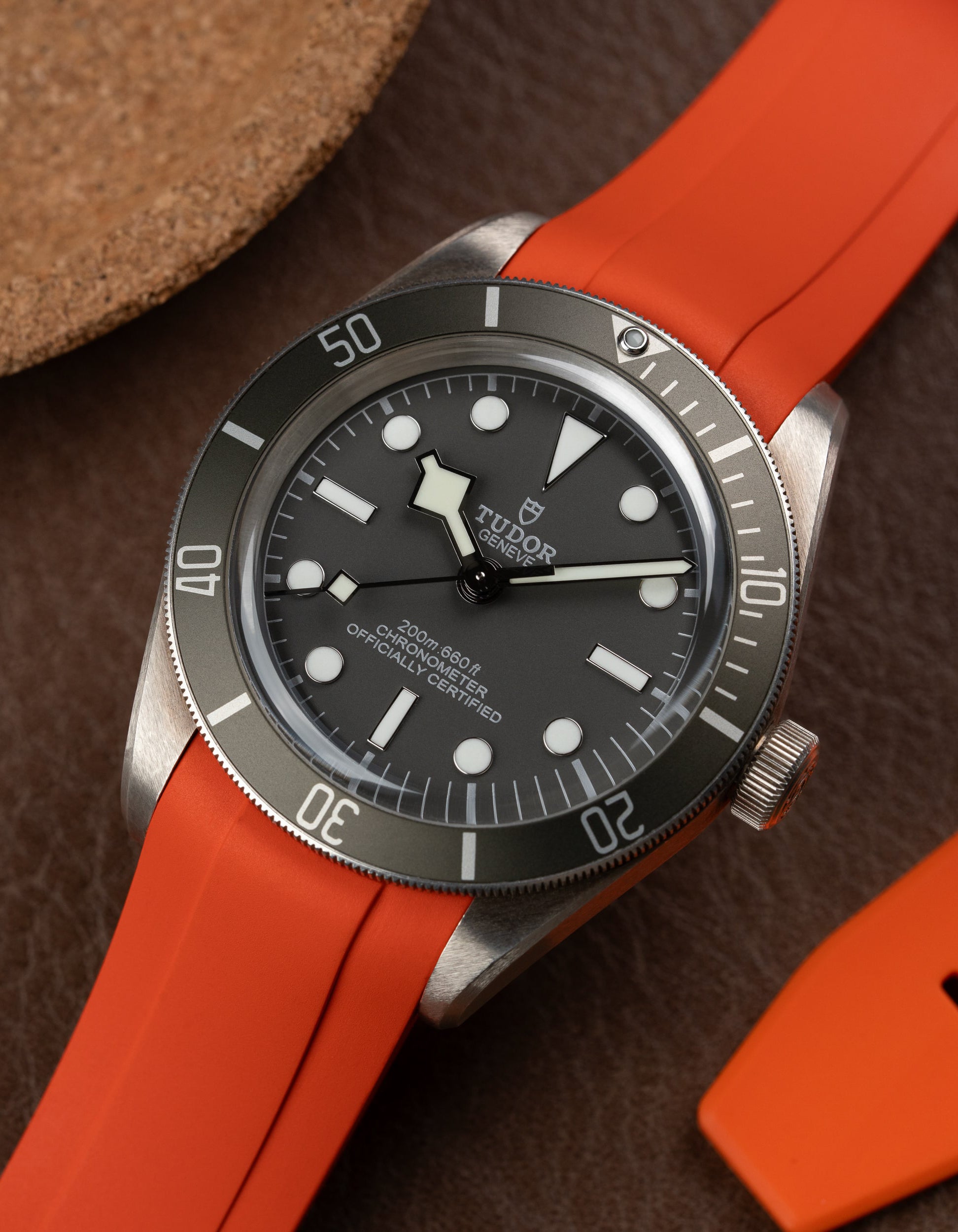 FKM Rubber Strap for Tudor BB58 - Orange