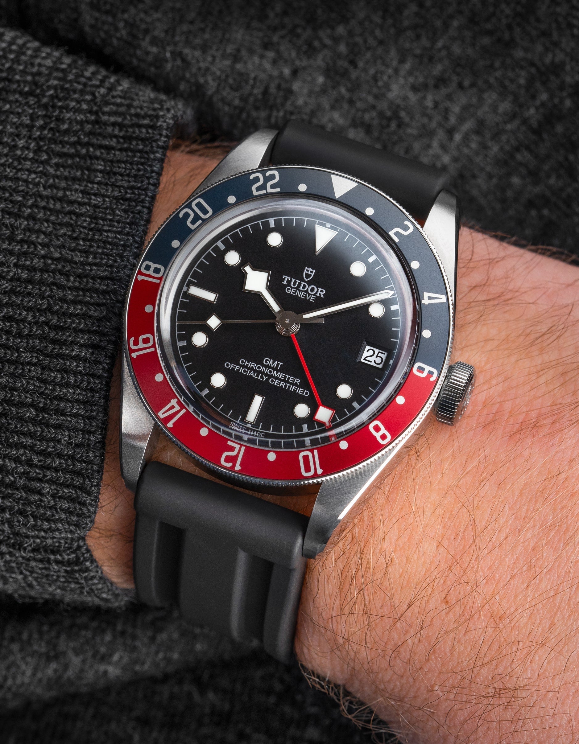 Rubber Strap for Tudor Black Bay GMT