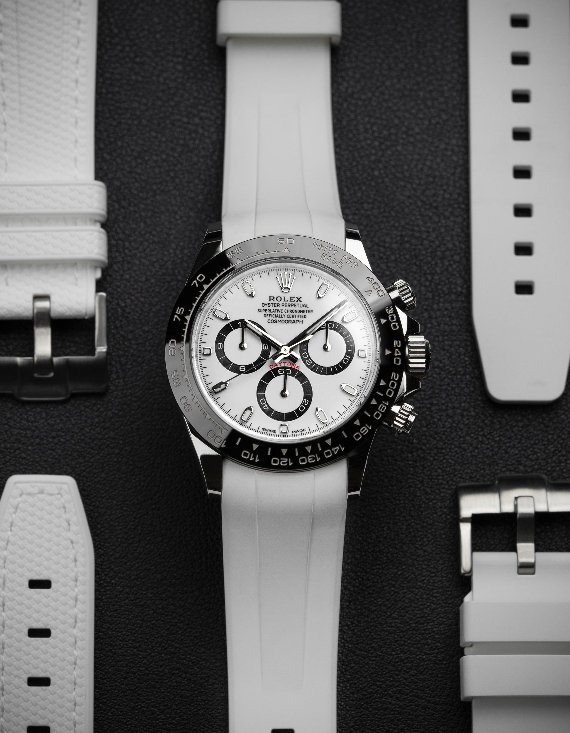 FKM Rubber Strap for Rolex Daytona - White