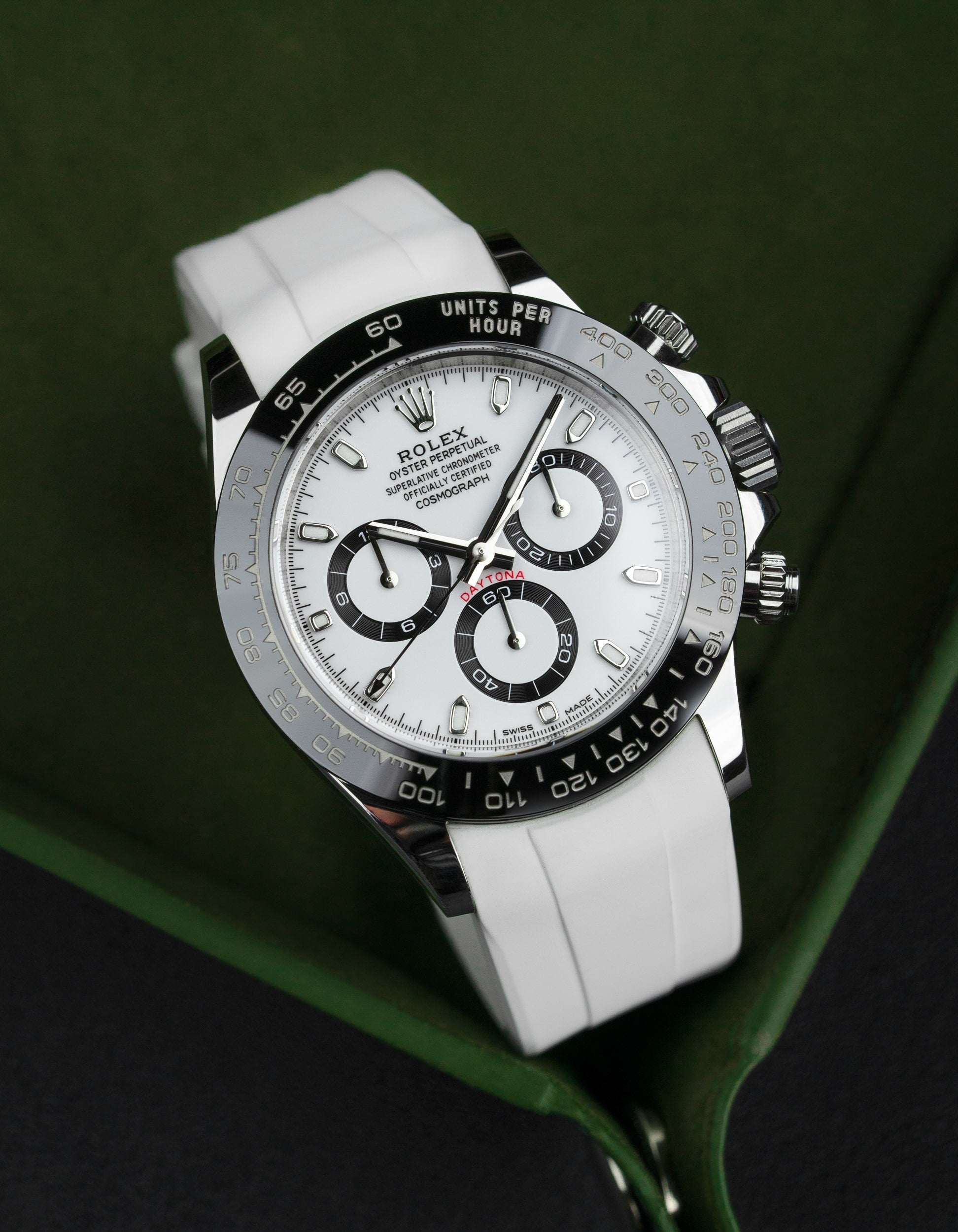 FKM Rubber Strap for Rolex Daytona - White