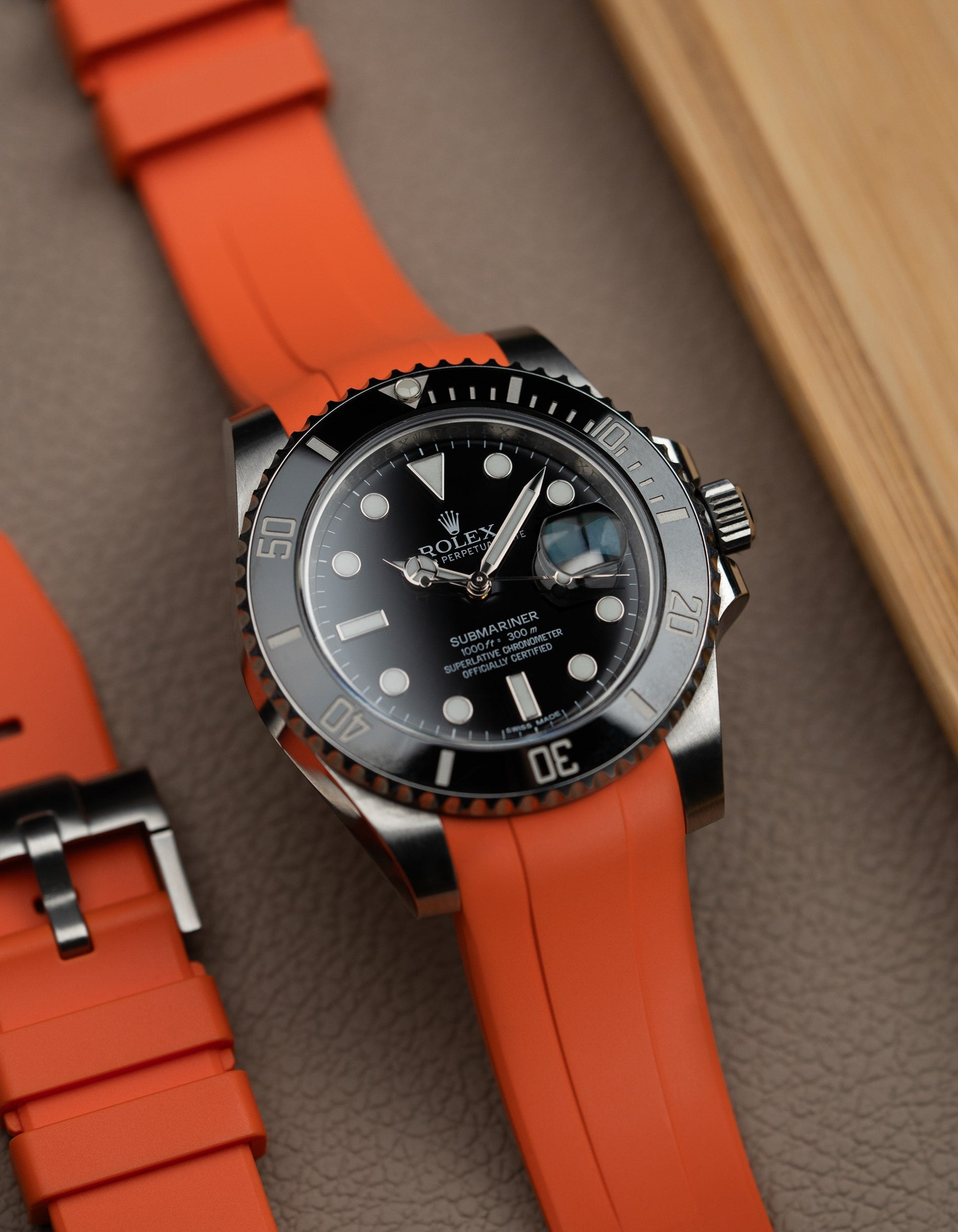 FKM Rubber Strap for Rolex Submariner - Orange