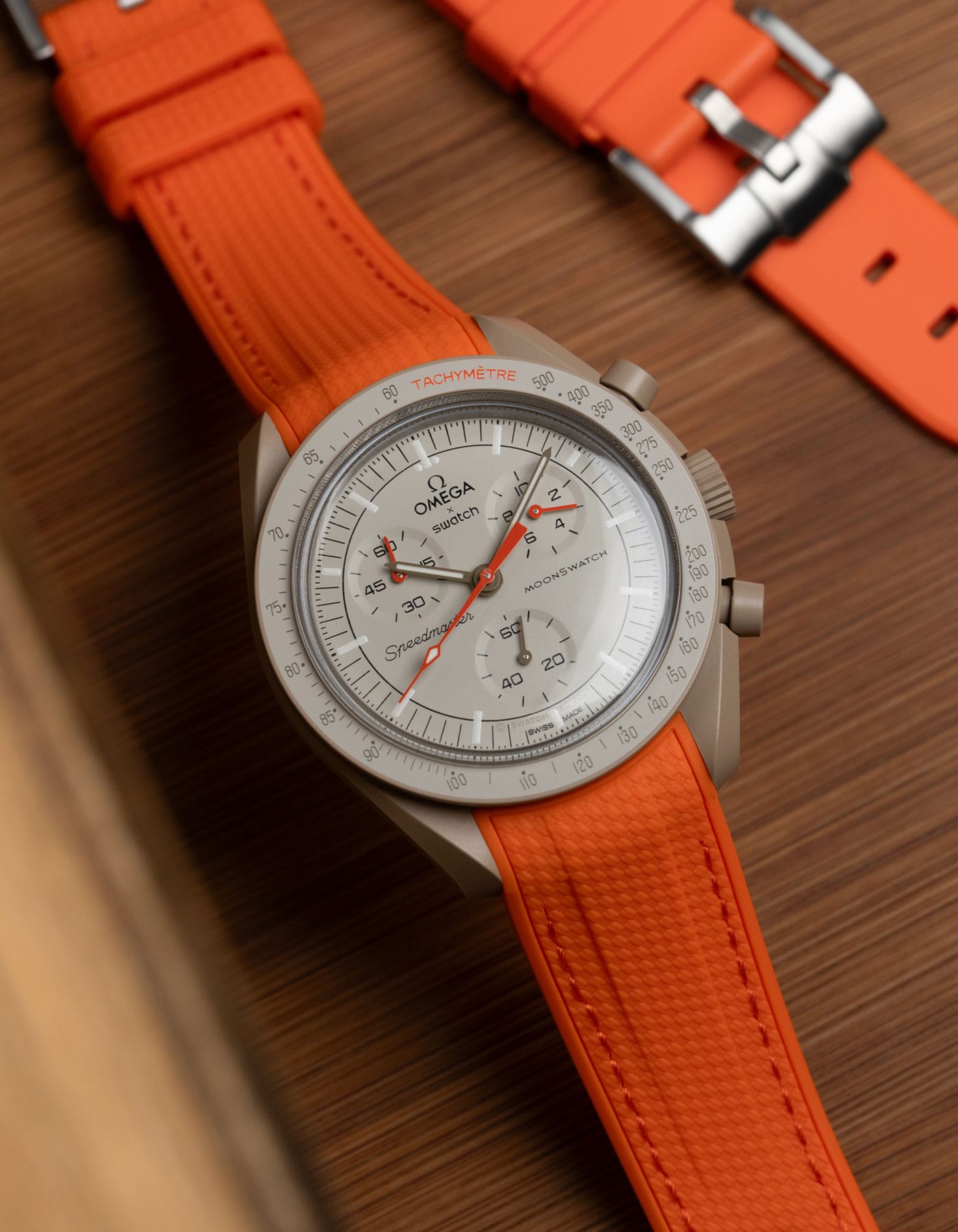 Curved Premium Rubber Strap - Orange