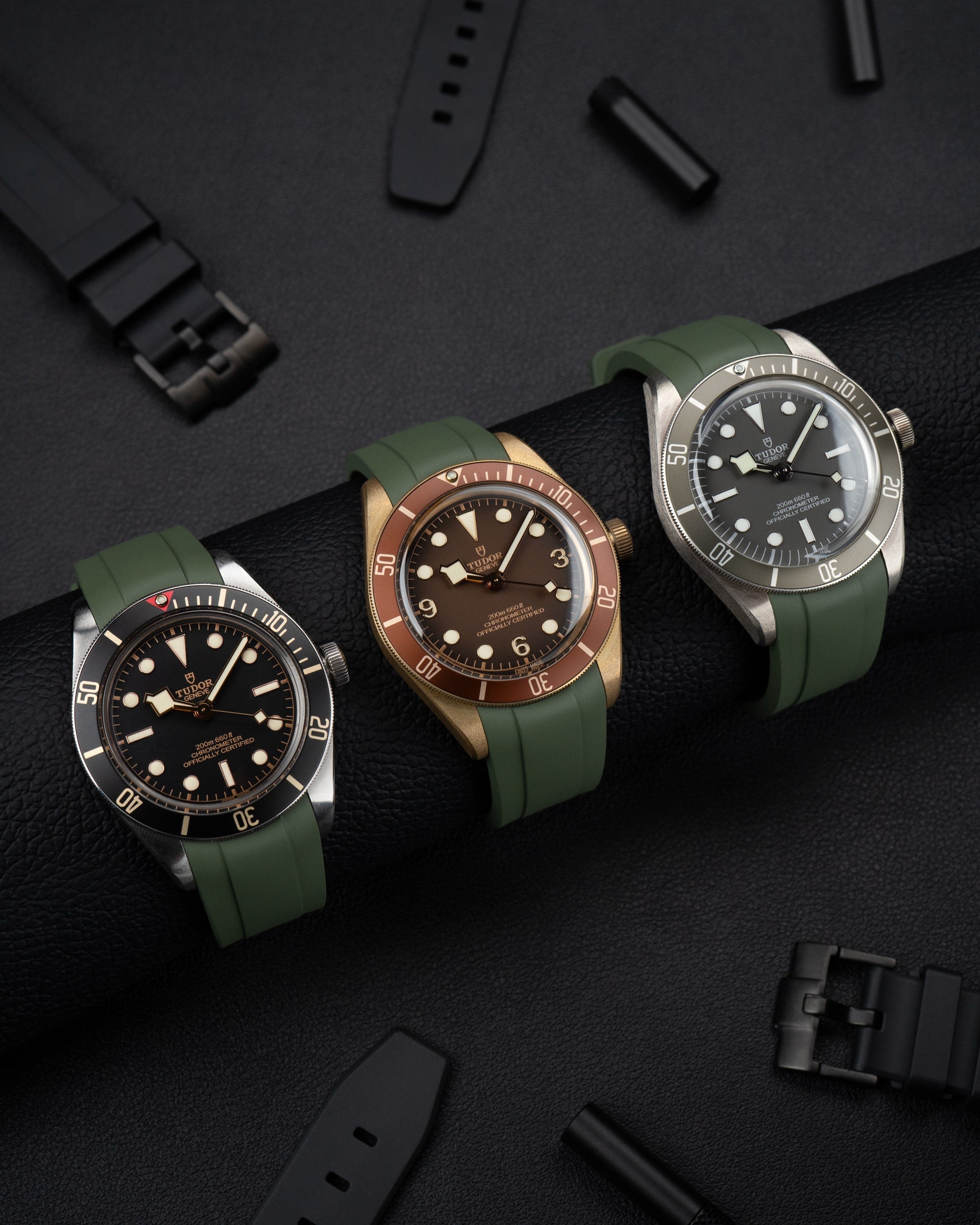 Rubber Strap for Tudor Black Bay 58 Bronze