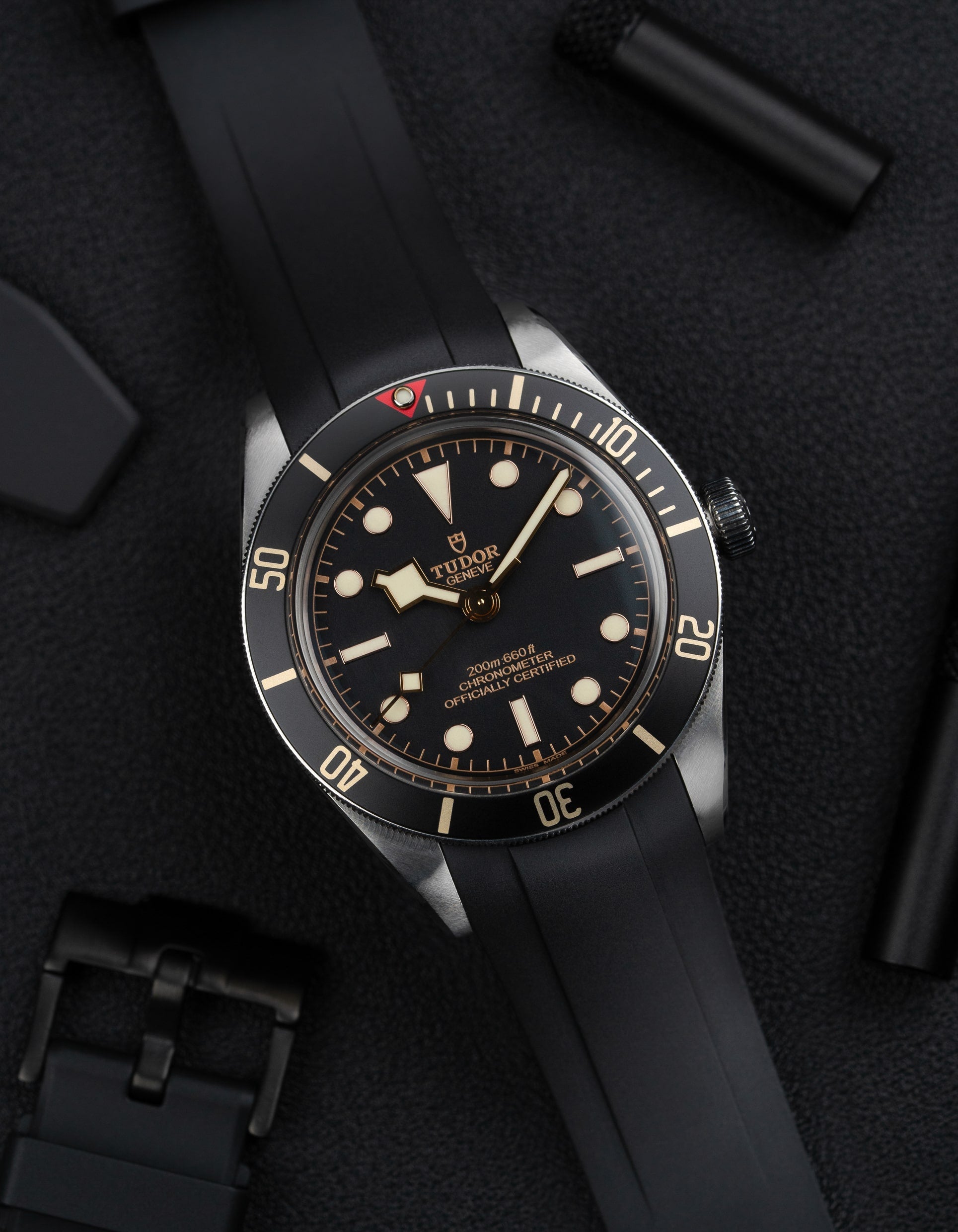 FKM Rubber Strap for Tudor BB58 - Black