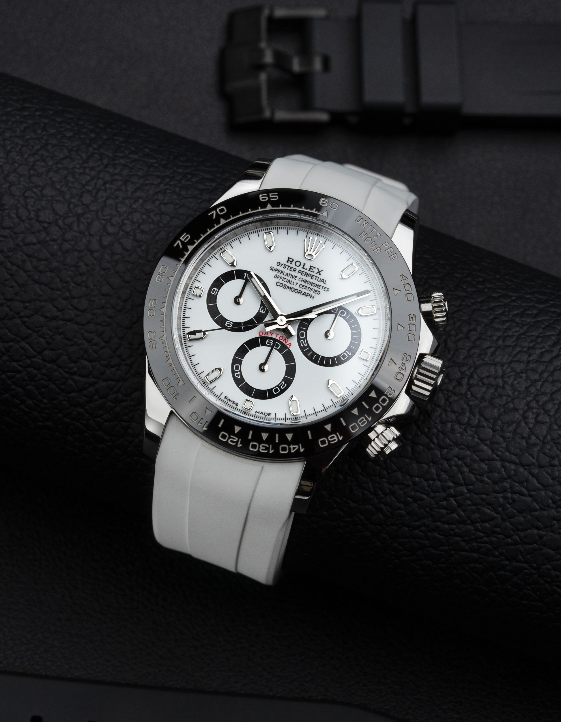 FKM Rubber Strap for Rolex Daytona - White