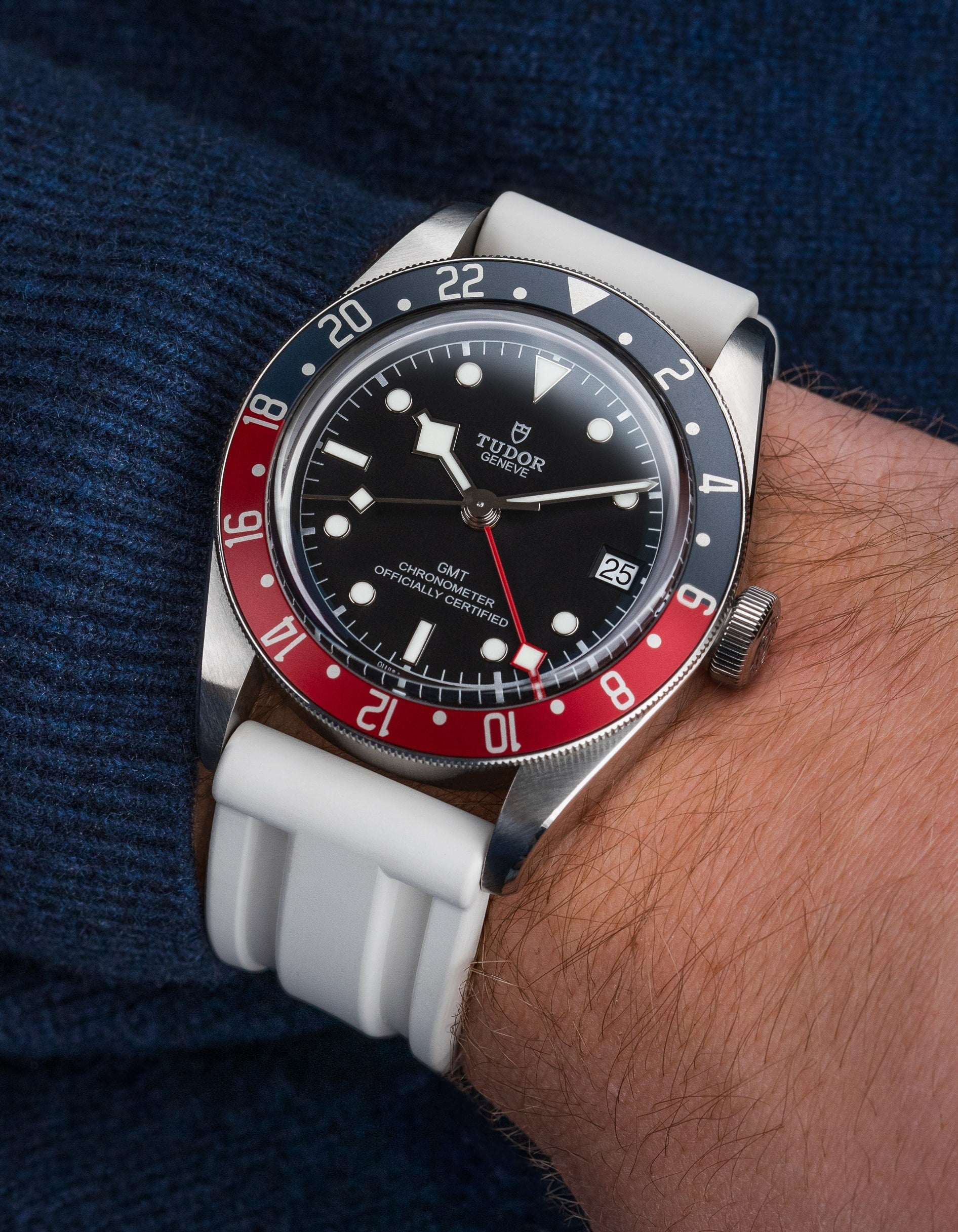 Rubber Strap for Tudor Black Bay GMT