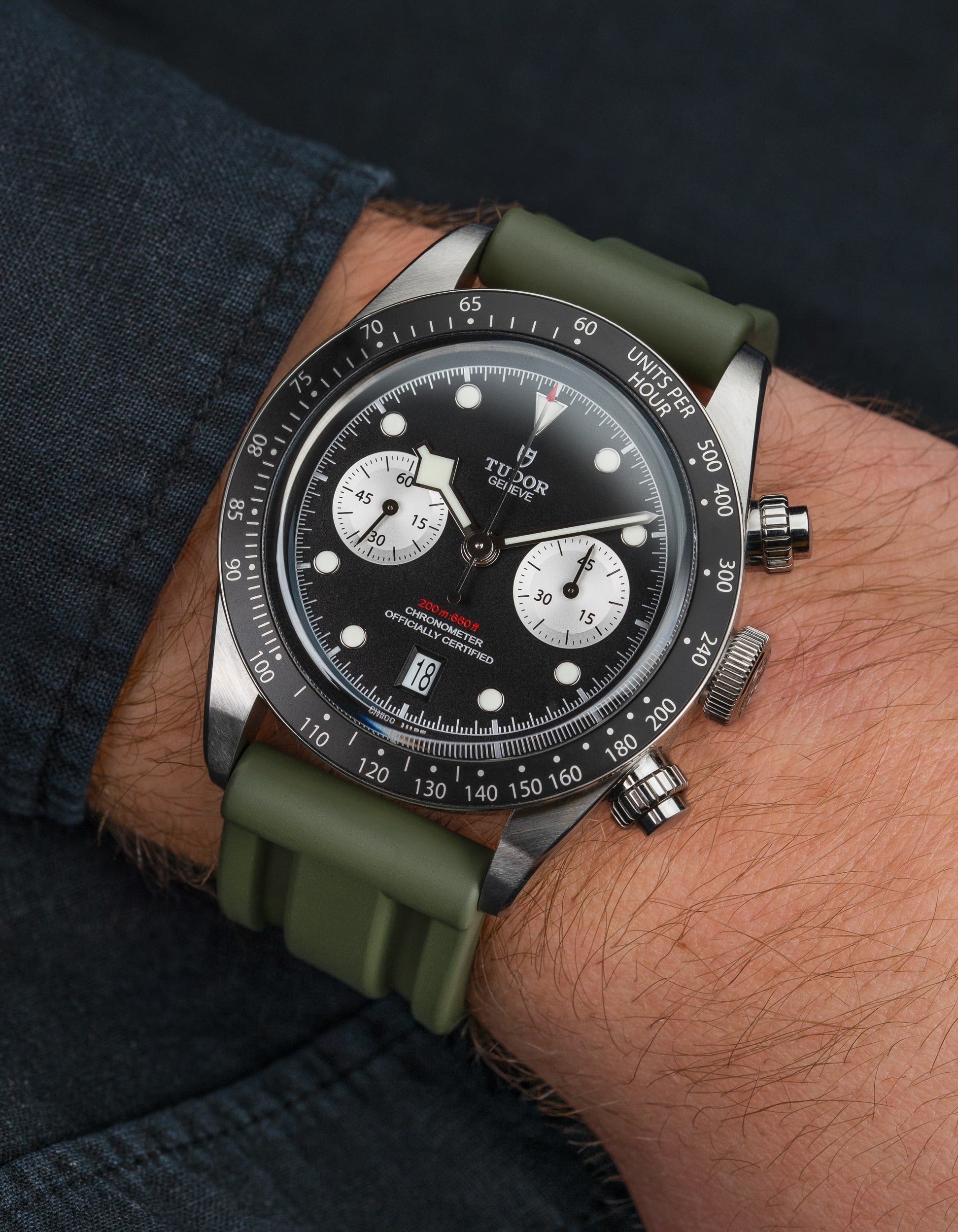 Rubber Strap for Tudor Black Bay Chrono