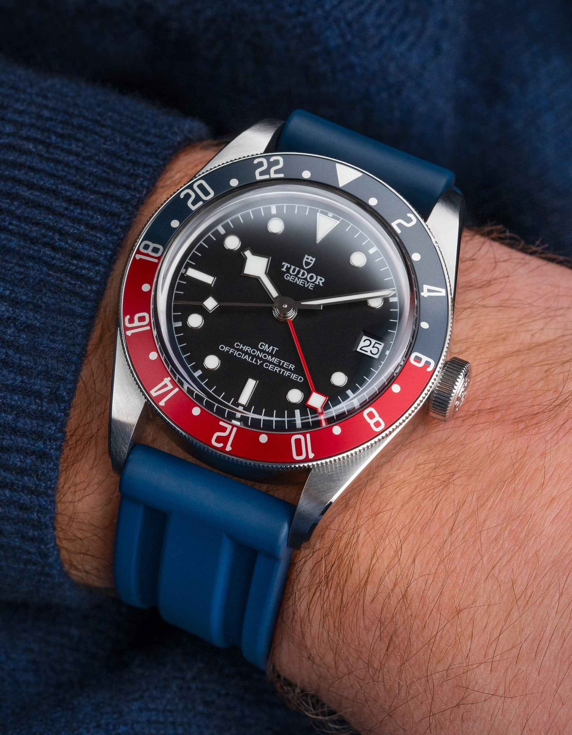 Rubber Strap for Tudor Black Bay GMT