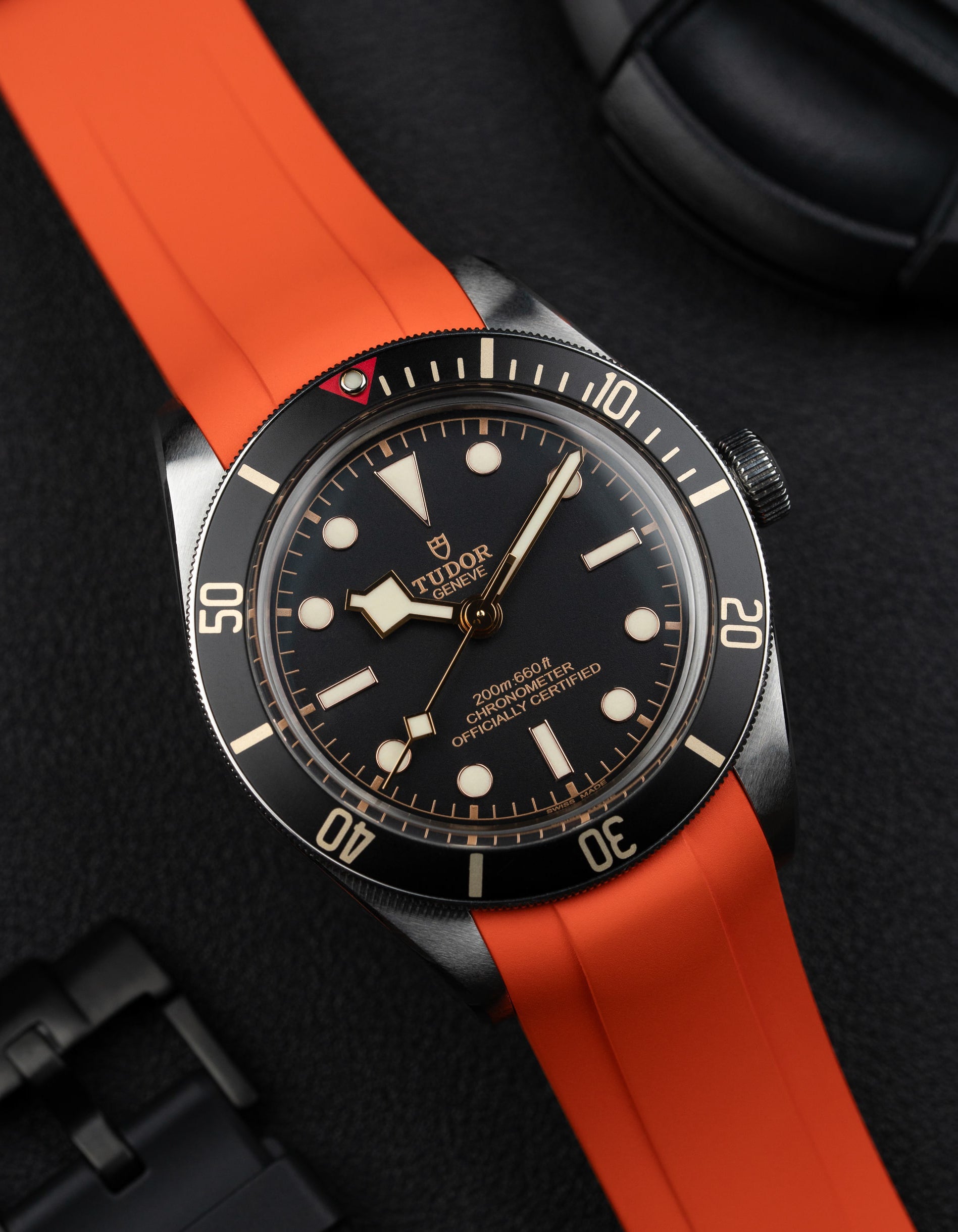 FKM Rubber Strap for Tudor BB58 - Orange