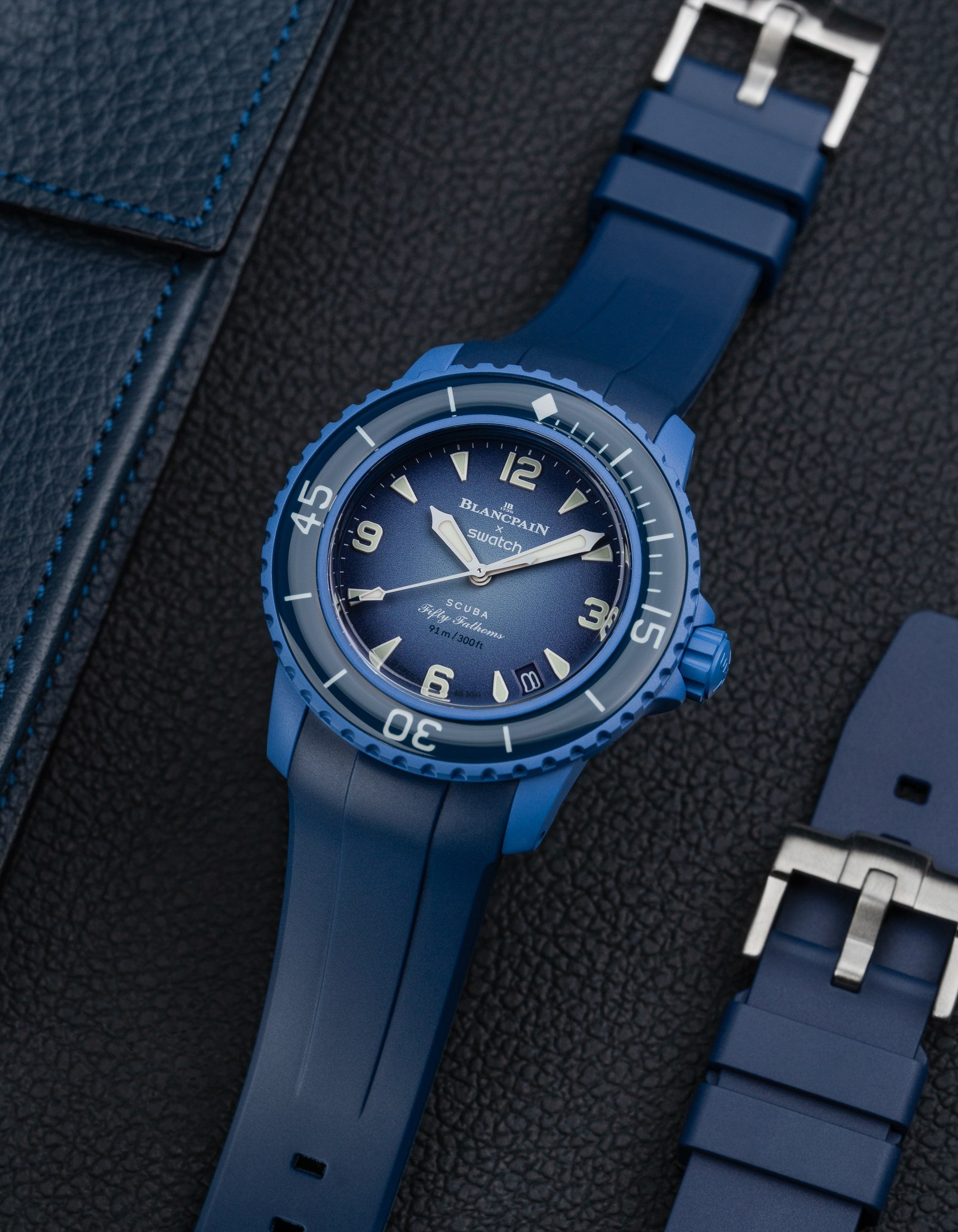 Rubber Strap for Blancpain X Swatch Atlantic Ocean