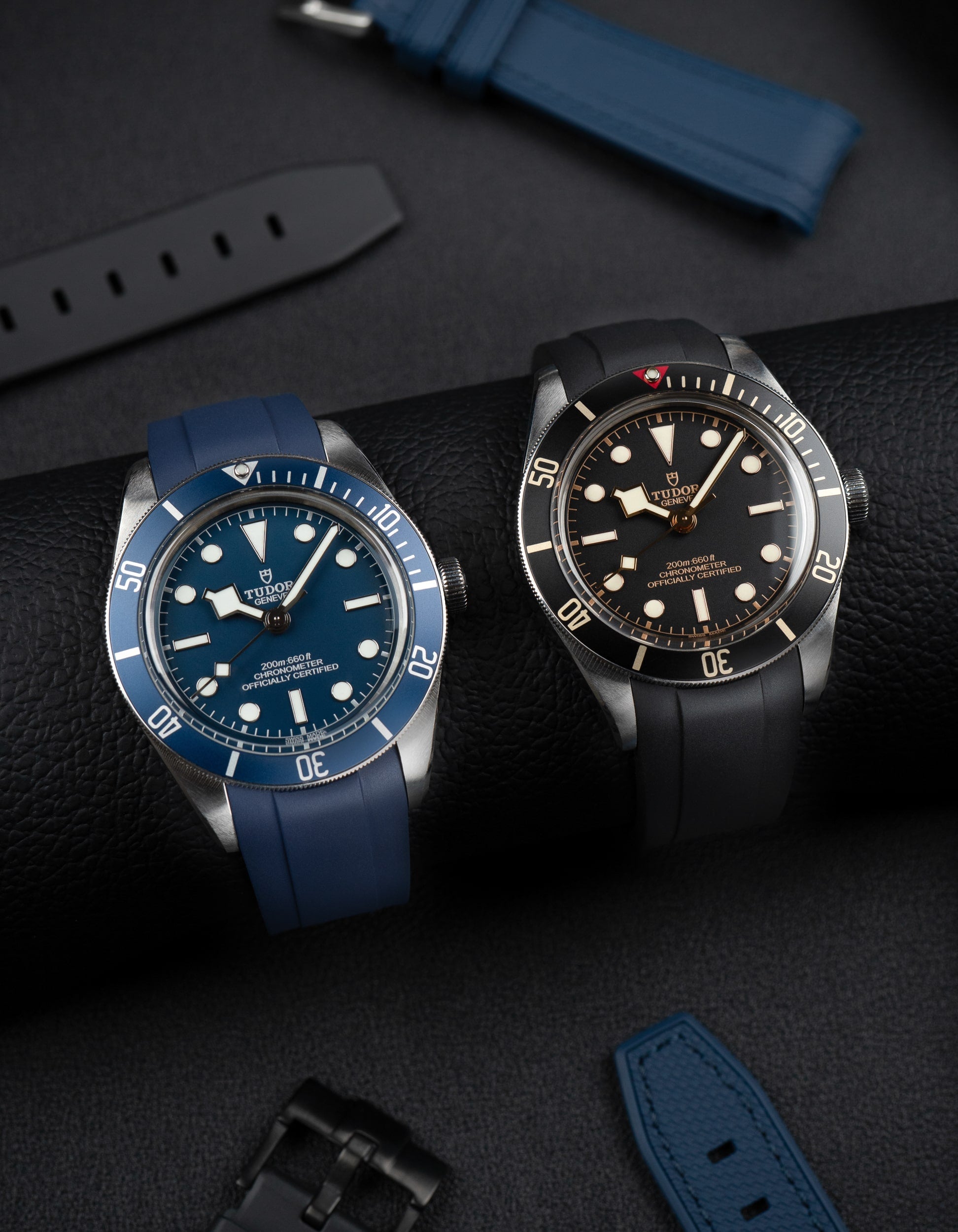 FKM Rubber Strap for Tudor BB58 - Navy Blue