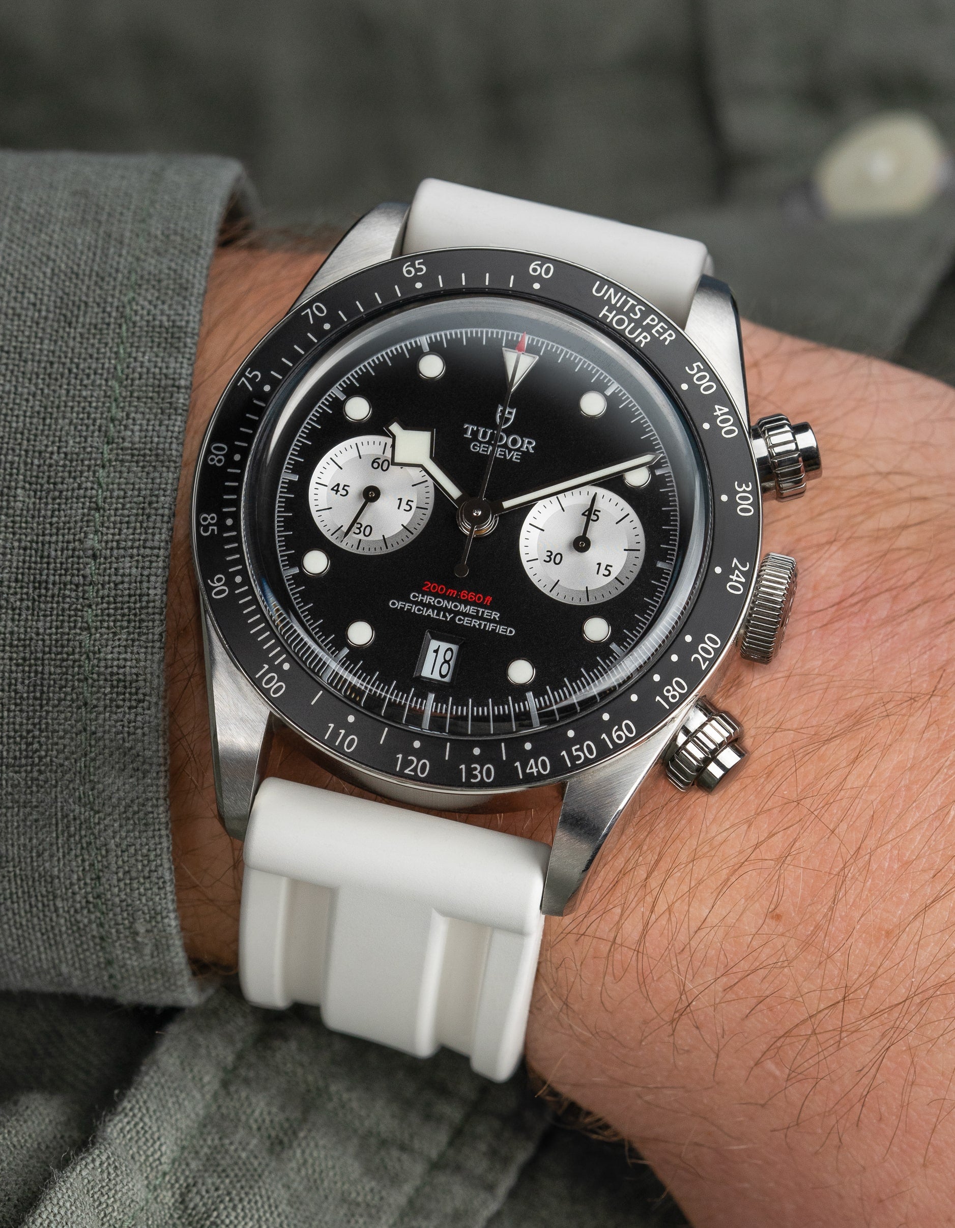 Rubber Strap for Tudor Black Bay Chrono