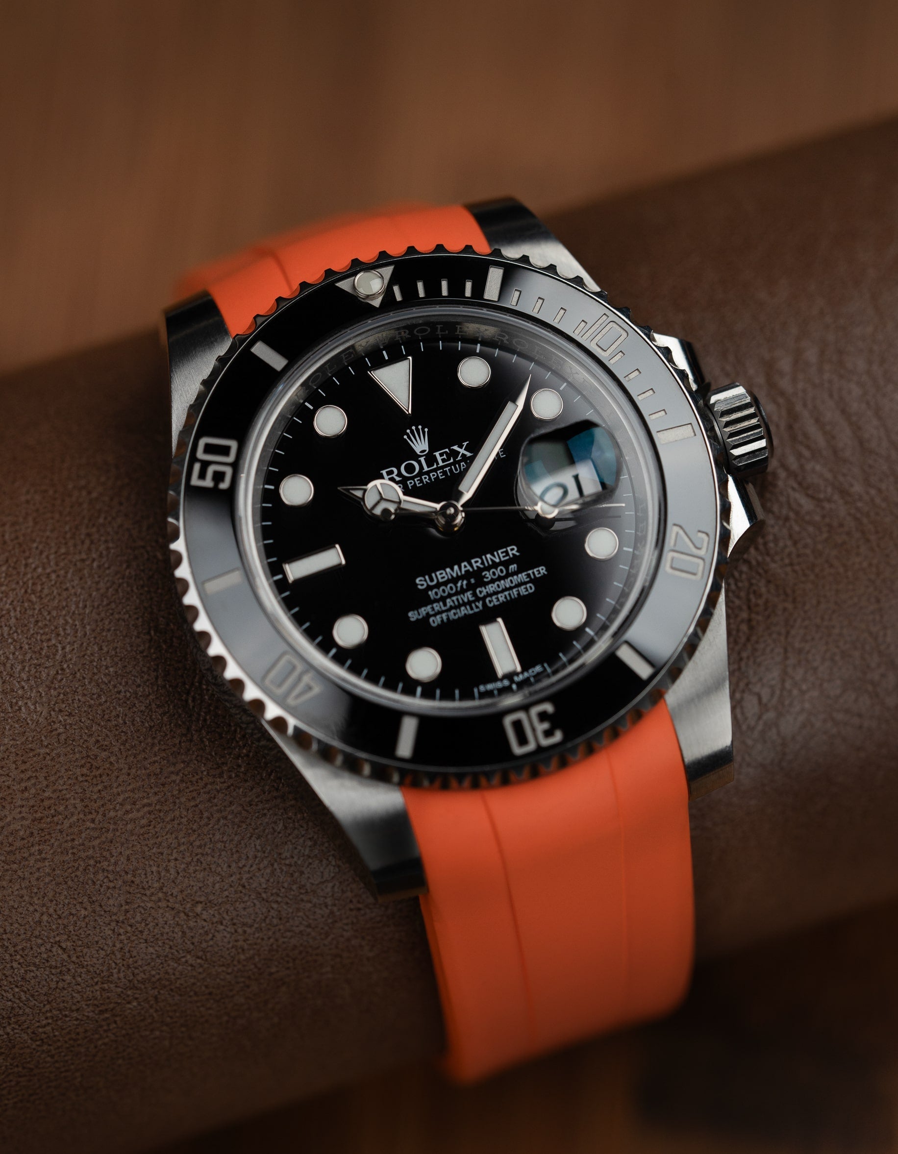 FKM Rubber Strap for Rolex Submariner - Orange