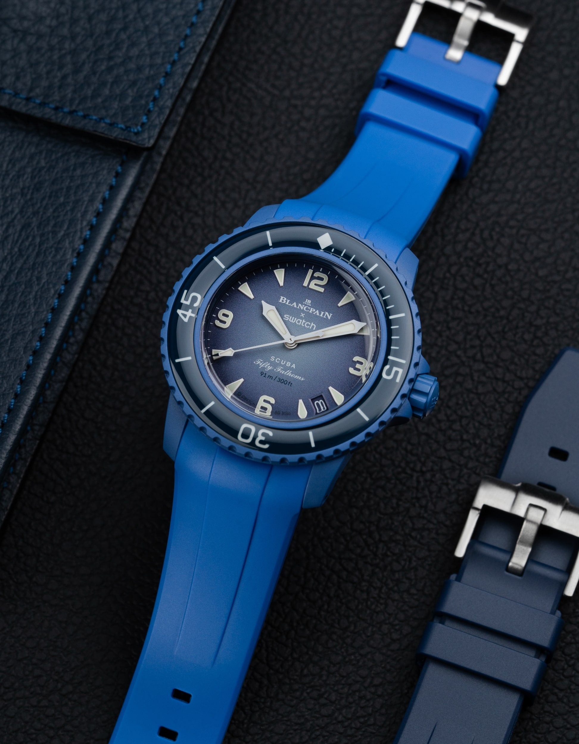 Rubber Strap for Blancpain X Swatch Atlantic Ocean