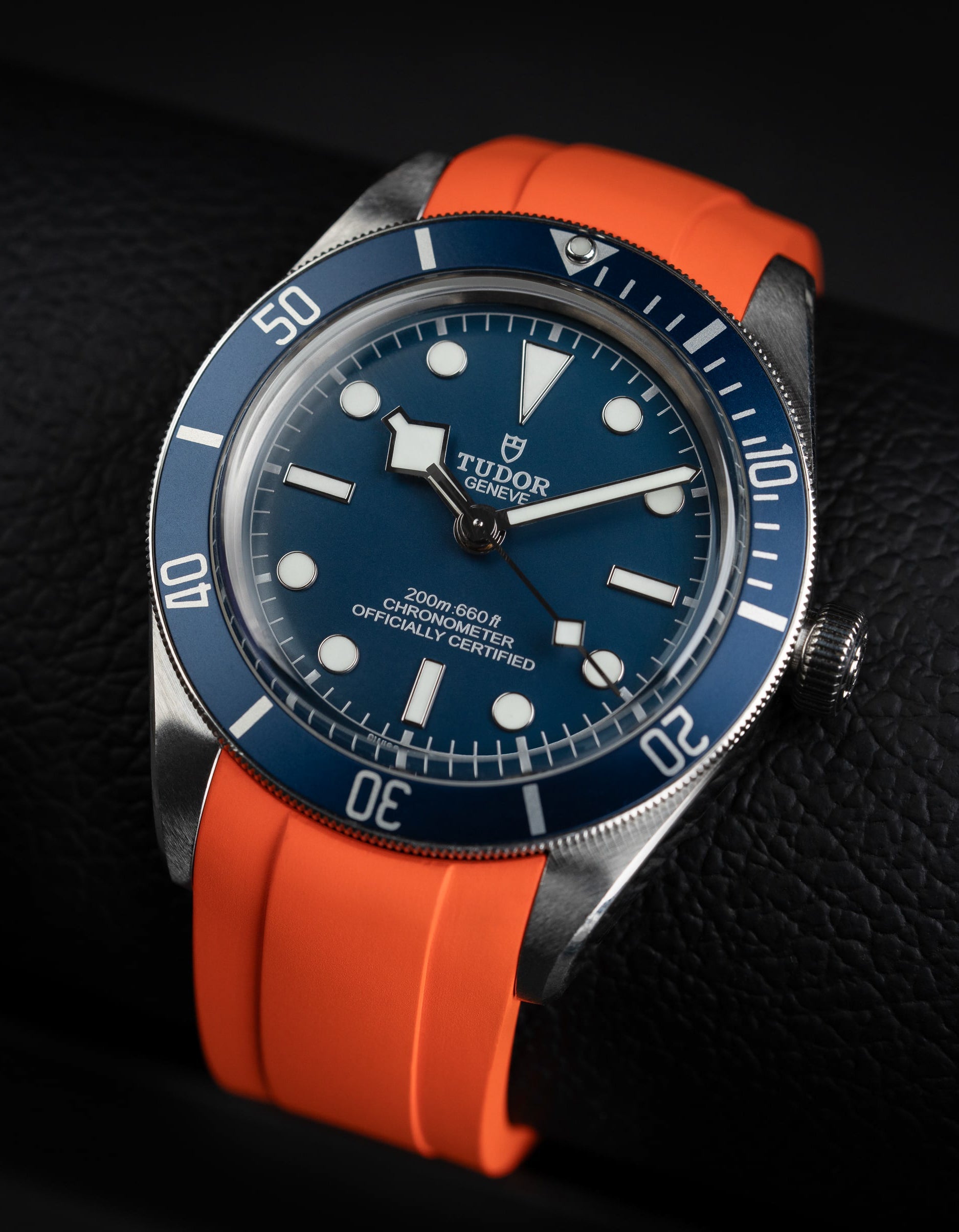 FKM Rubber Strap for Tudor BB58 - Orange