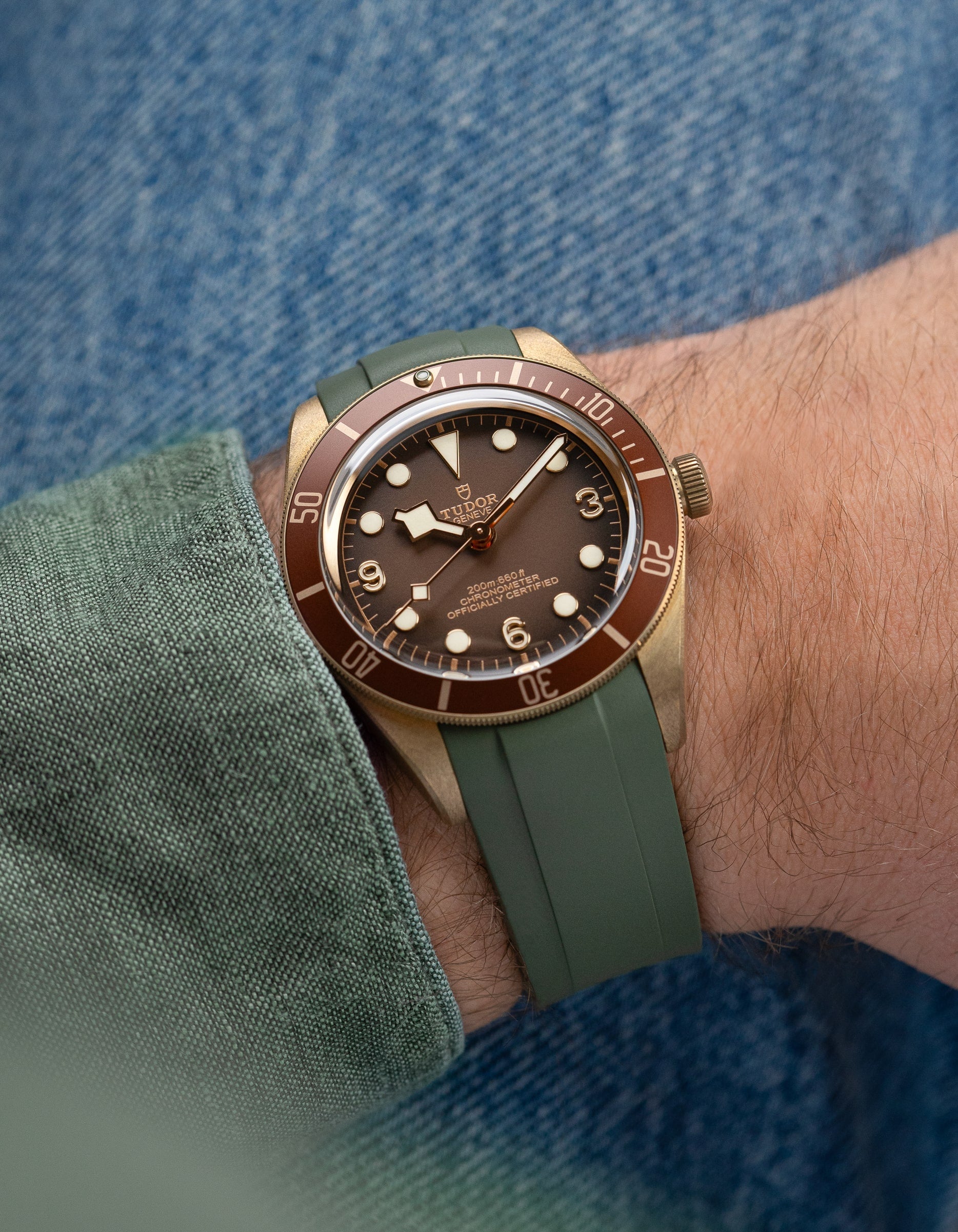 Rubber Strap for Tudor Black Bay 58 Bronze