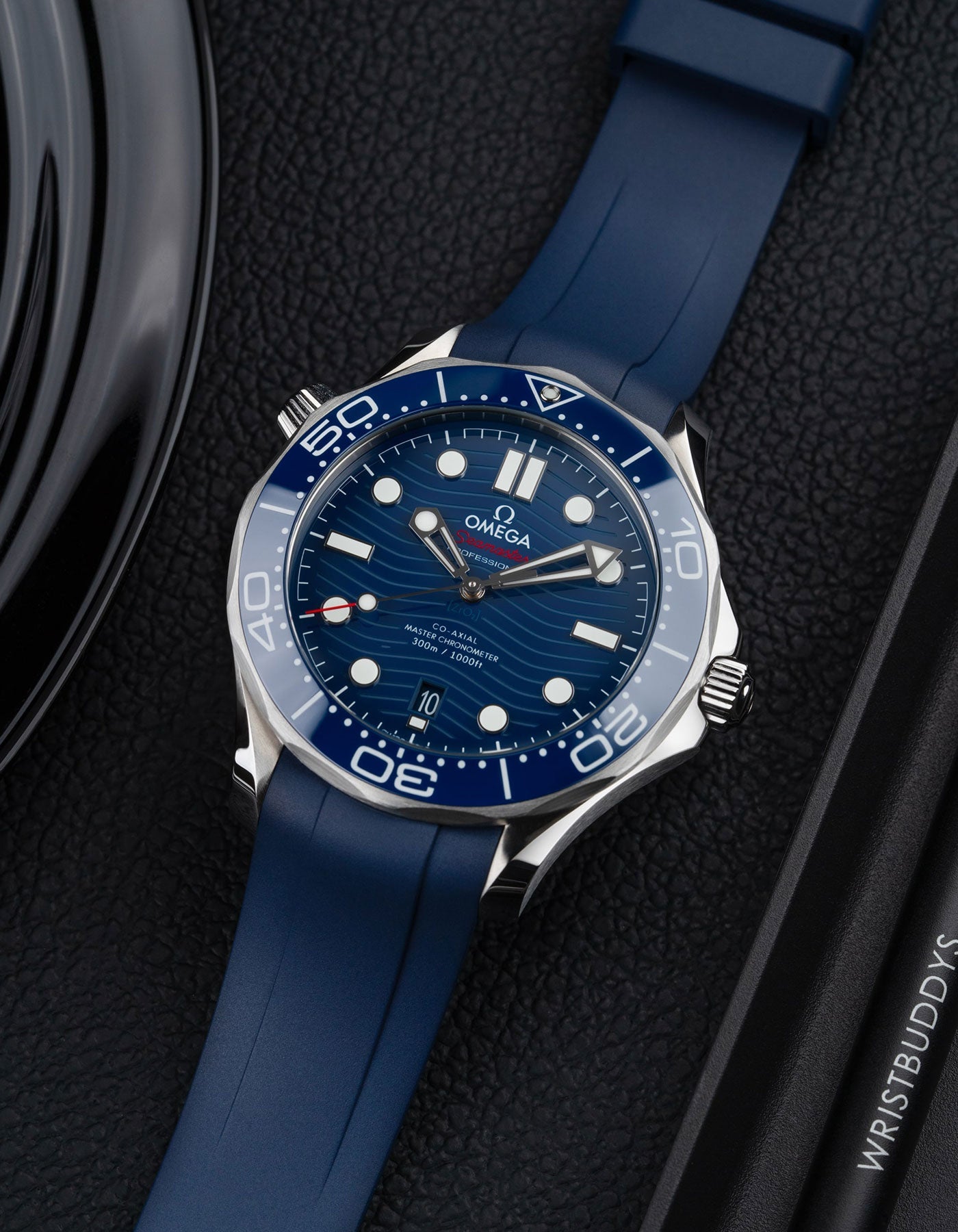 FKM Rubber Strap for Omega Seamaster 300 Diver - Navy