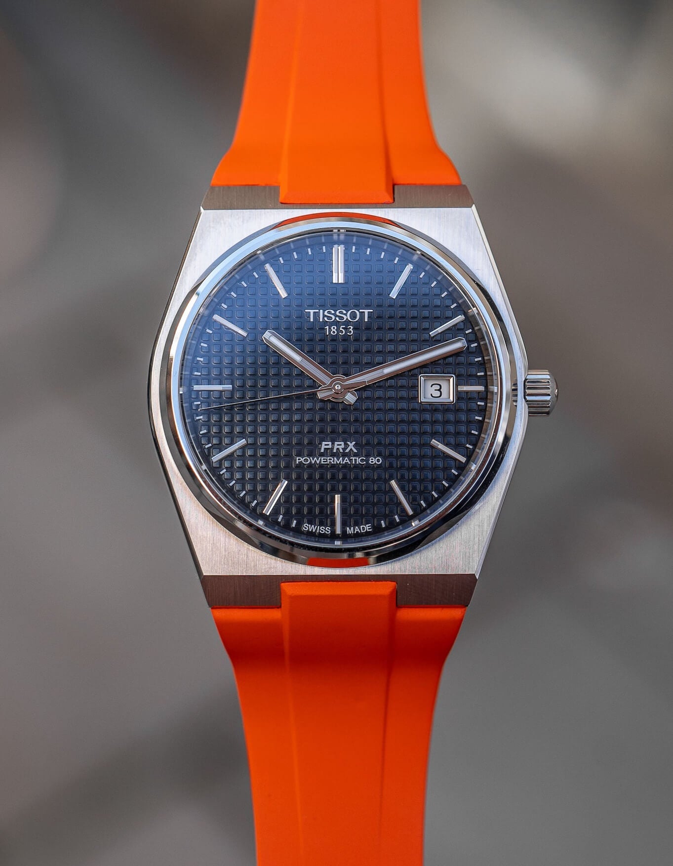 FKM Rubber Strap For Tissot PRX - Orange