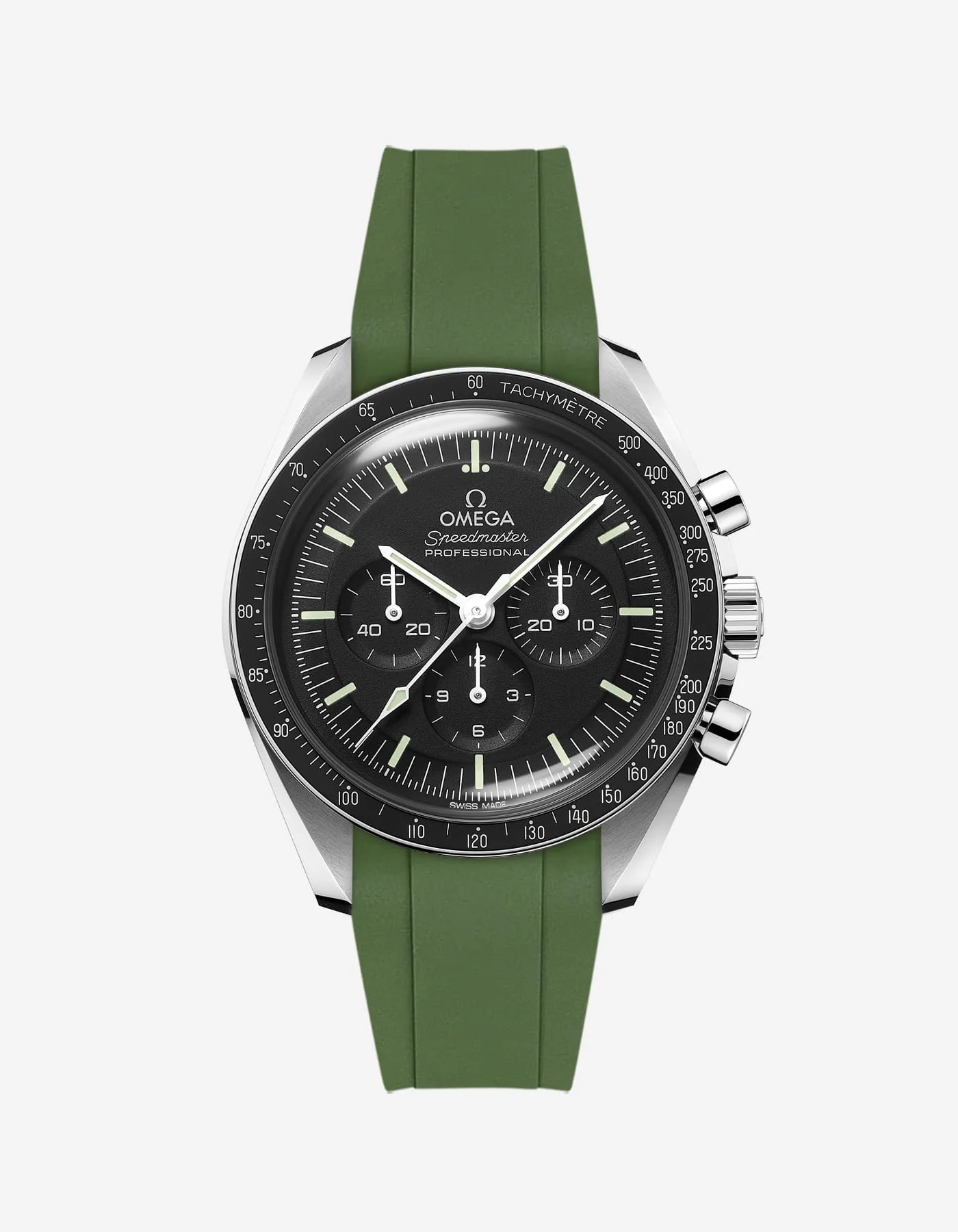 Rubber Strap for Speedmaster - Military Green