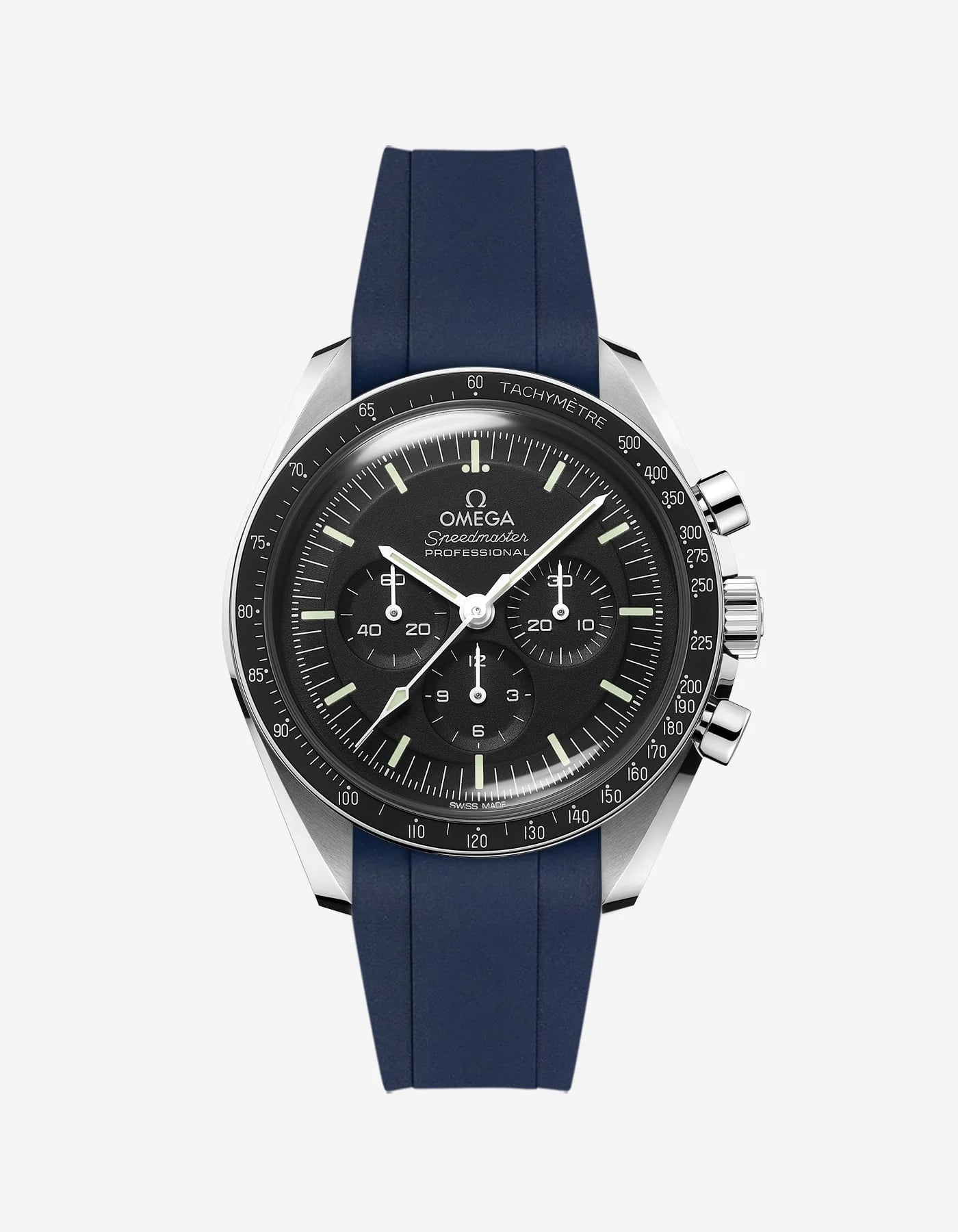 Rubber Strap for Speedmaster - Navy Blue