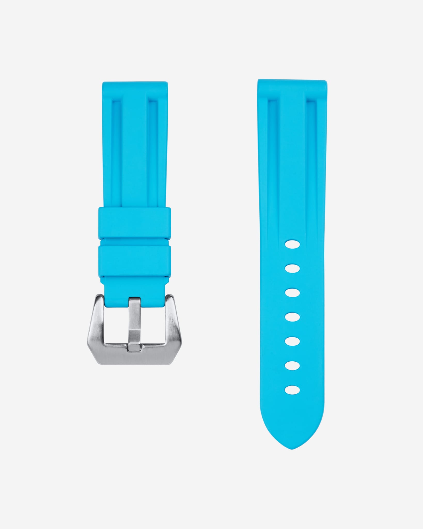 Universal FKM Rubber Strap - Turquoise - Fits 22mm & 24mm