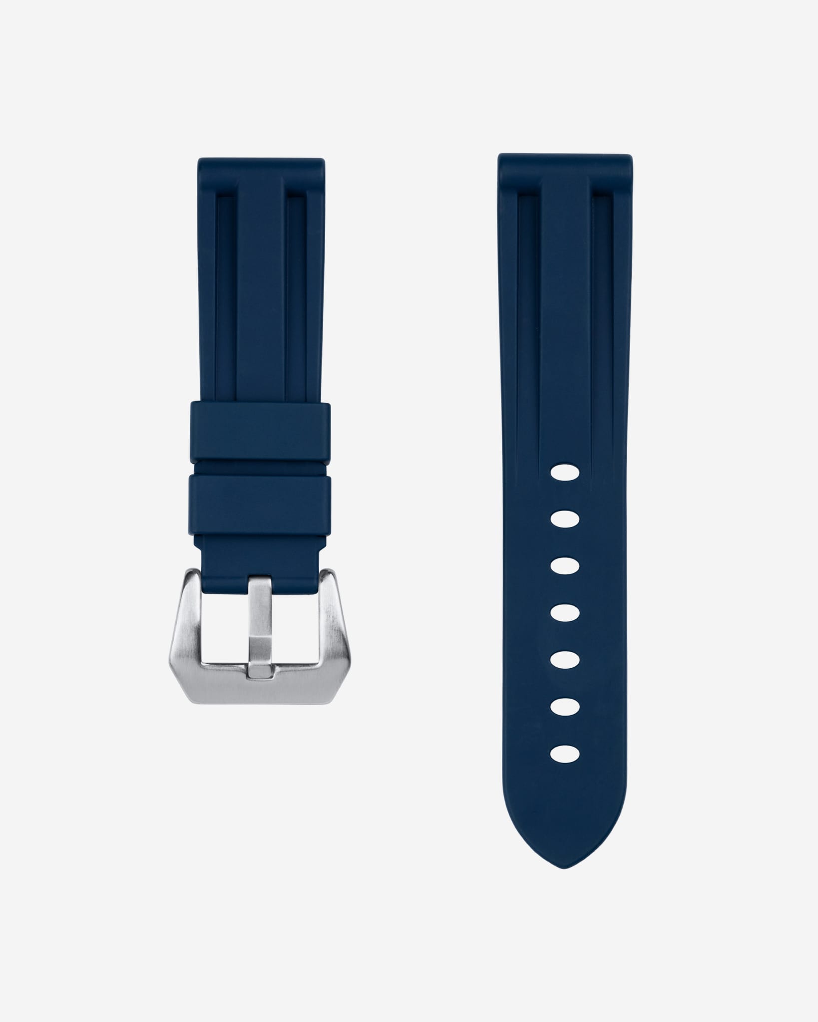 Universal FKM Rubber Strap - Navy Blue - Fits 22mm & 24mm