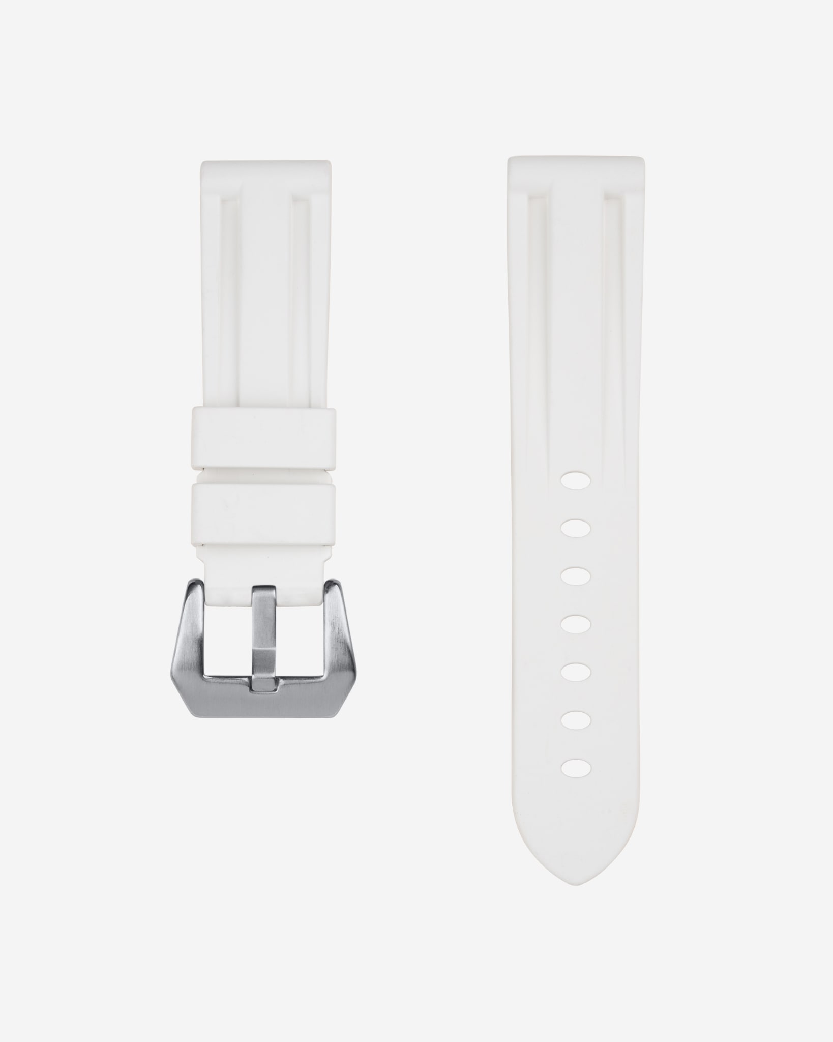 Universal FKM Rubber Strap - White - Fits 22mm & 24mm