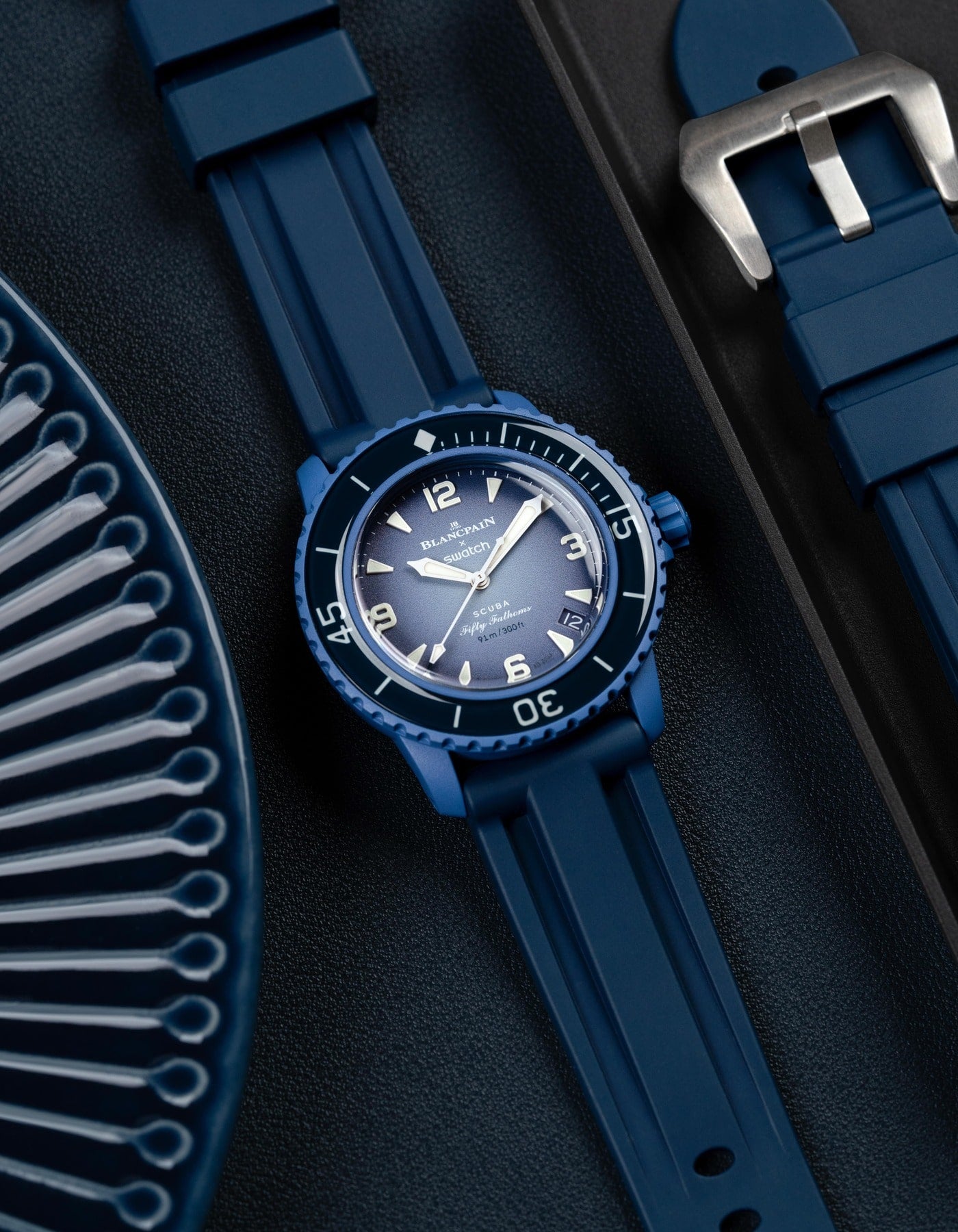 Rubber Strap for Blancpain X Swatch Atlantic Ocean