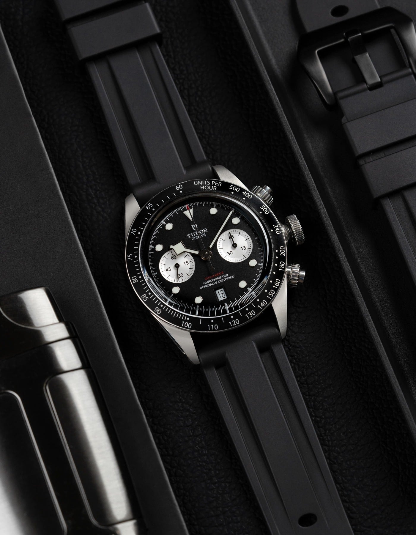 Rubber Strap for Tudor Black Bay Chrono