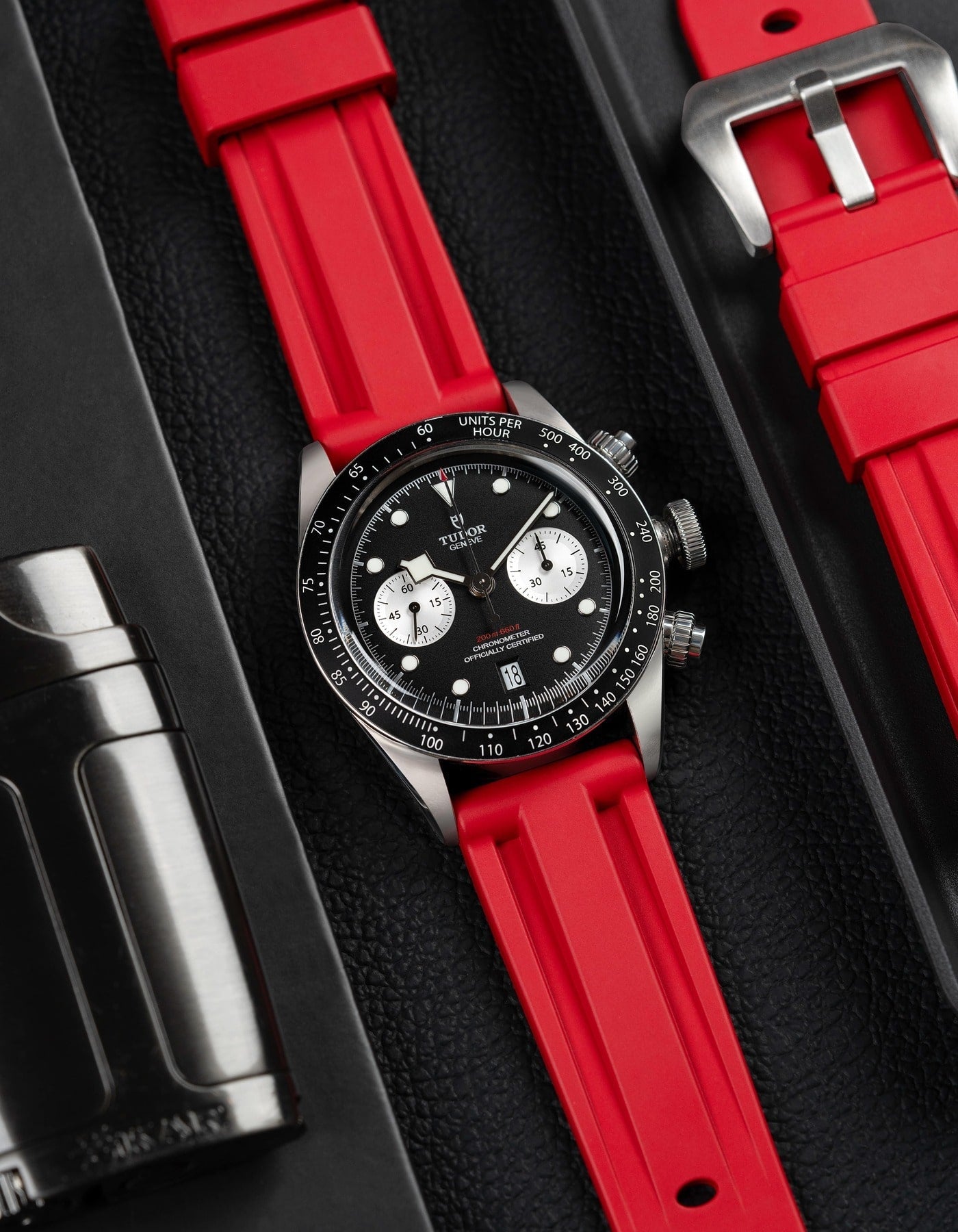 Rubber Strap for Tudor Black Bay Chrono