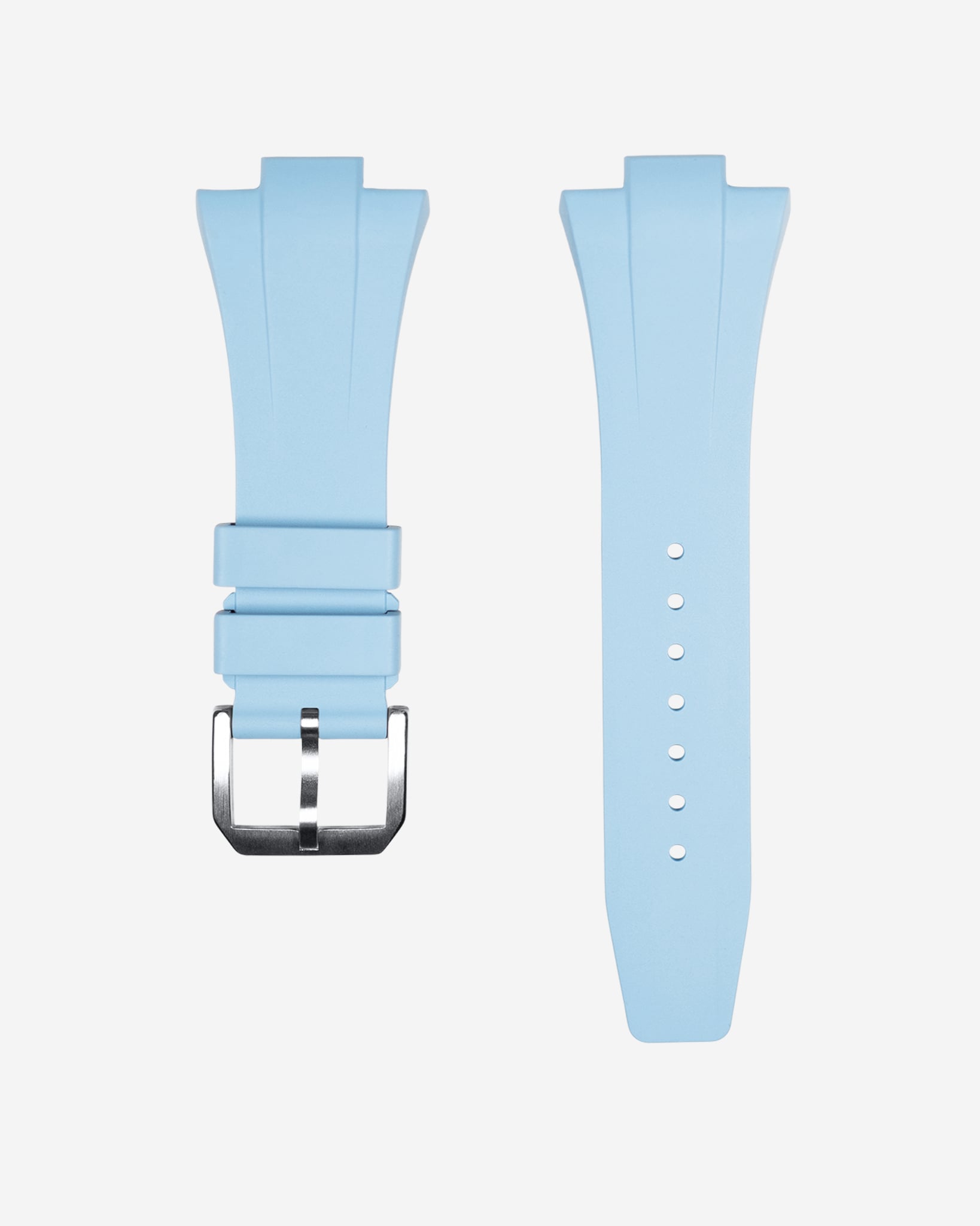 FKM Rubber Strap For Tissot PRX - Ice Blue