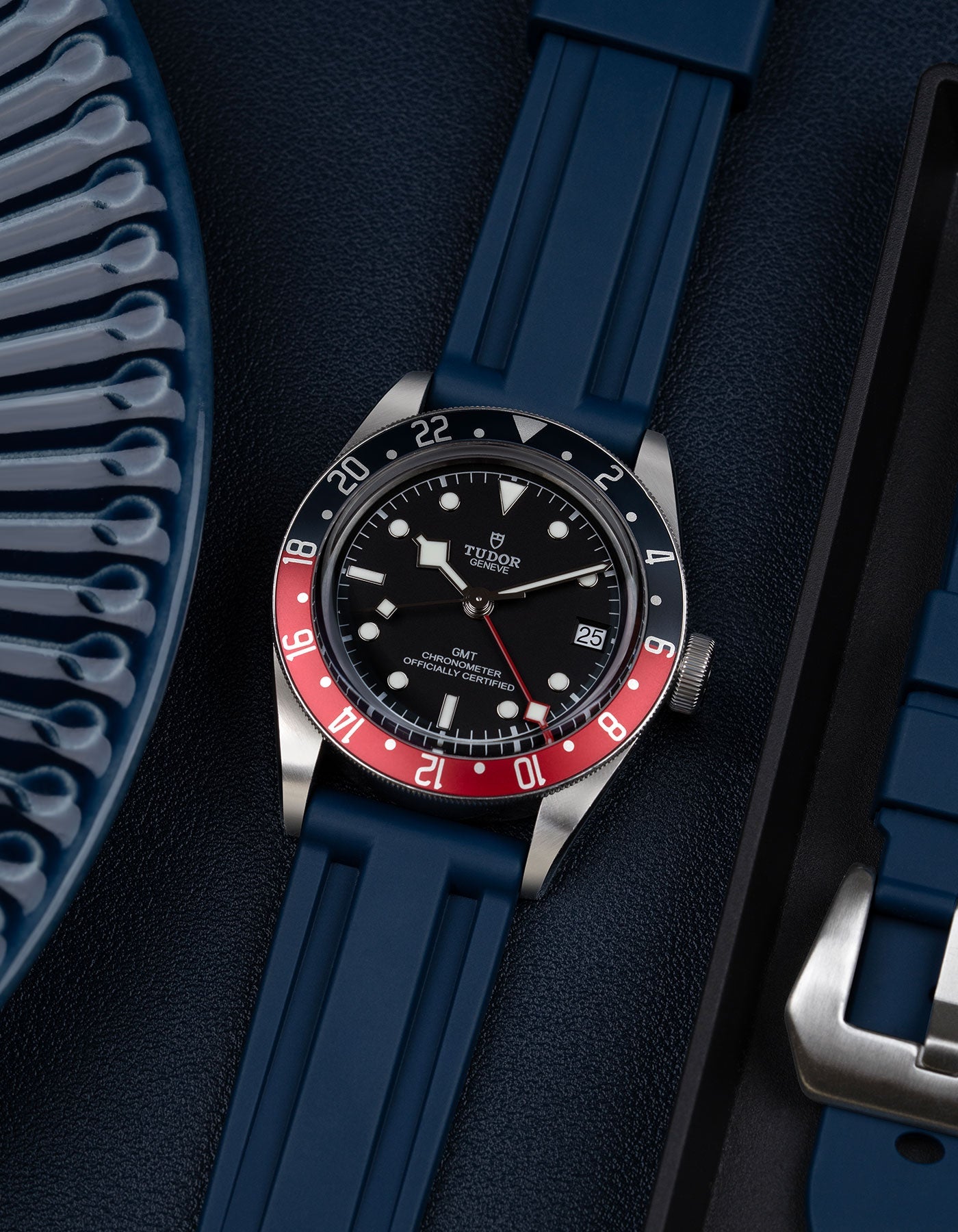 Rubber Strap for Tudor Black Bay GMT