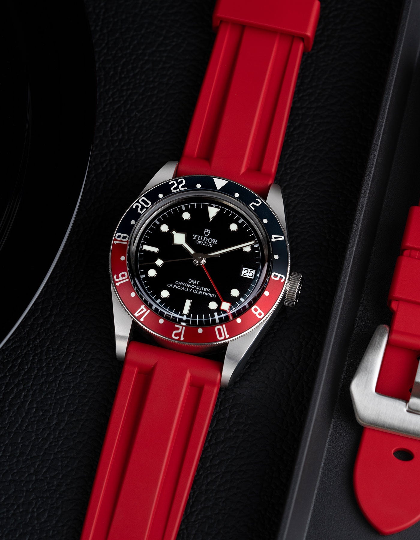 Rubber Strap for Tudor Black Bay GMT